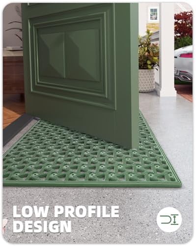 Color&Geometry Door Mat Outside Entrance with Drainage, 24"X36" Green - Image 6
