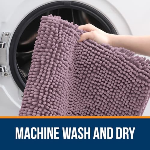 OLANLY Bathroom Rugs 35x24, Extra Soft Absorbent Chenille Bath Rugs - Image 5