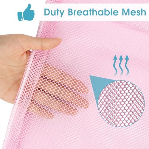 2 Pack Mesh Laundry Bags 23x34 Inch Drawstring Locking for Travel Home - Image 2