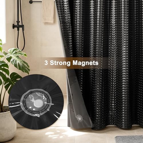 Barossa Design Black Stall Size Shower Curtain Liner 36x72 - Image 4
