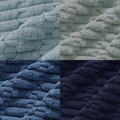 Fancy Homi 4 Packs Decorative Throw Pillow Covers for Living Room Couch Bed, Modern Farmhouse Boho Home Décor Accent Cushion Case, 14" x 14", Blue Series - Image 5