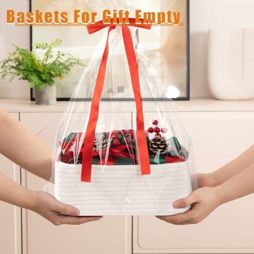 OIAHOMY 4 PACK 7L Storage Baskets for Organizing Storage Bins White - Image 5