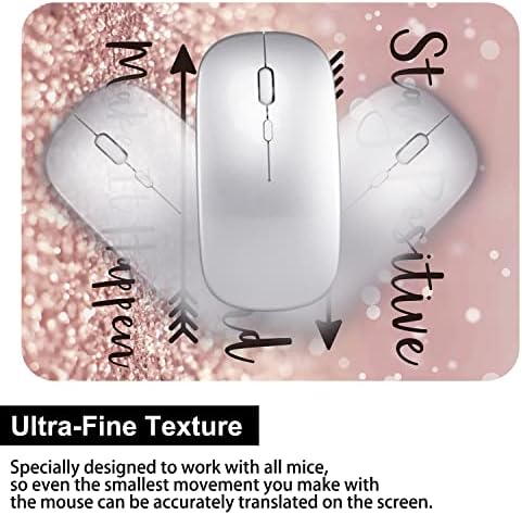 Audimi Small Mouse Pad 6 x 8 Inch, Mini Mouse Pad Thick for Laptop Wireless Mouse Home Office Travel, Portable & Washable (Stay Positive) - Image 4