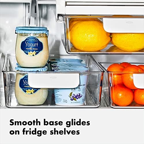 OXO Good Grips Fridge Organization Bin 5 in x 14 in - for Yogurt Cups, Small Produce, Berry Bins and More - Image 5