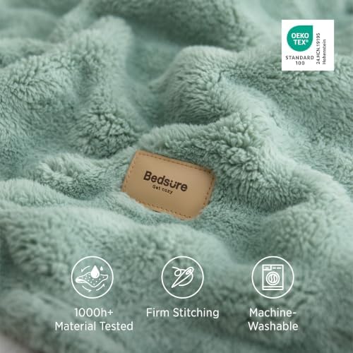 Bedsure Cloud Bubble Full Size Blanket for Bed, Sage Green, 84"×90" - Image 5