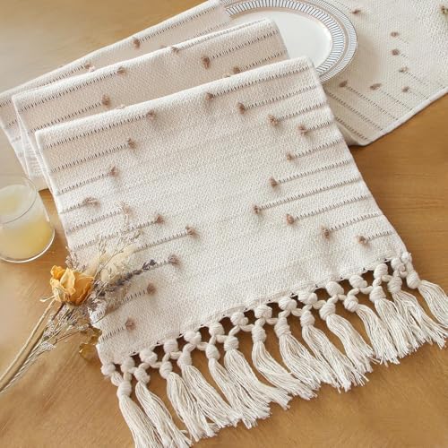 FEXIA Boho Table Runner for Home Decor 12x90 Rustic Macrame Decoration by FEXIA