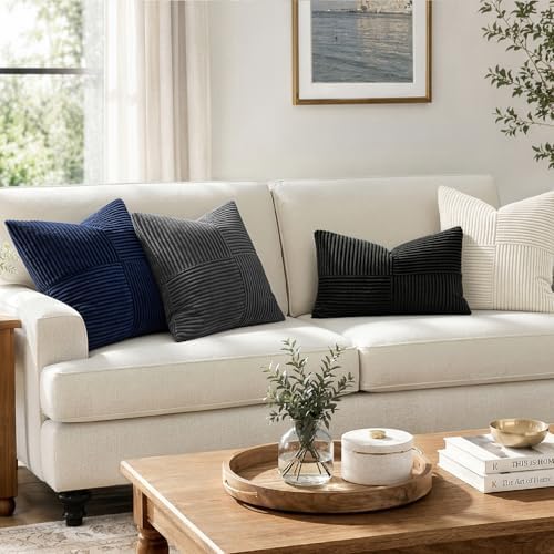 MIULEE Black Decorative Lumbar Throw Pillow Covers 12x24 Inch 2 Pack - Image 5