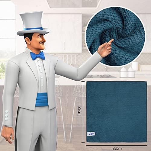 MR.SIGA Microfiber Cleaning Cloths, Streak Free Microfiber Towels, 12 Pack - Image 2
