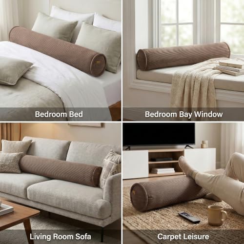 Body Pillow for Side Sleepers, 59 x 7.87 Inches, Chocolate - Image 6