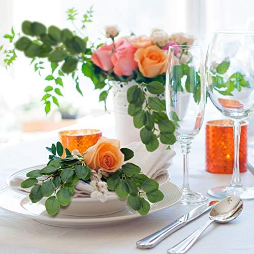 WILLBOND 30 Pieces Eucalyptus Stems Artificial Leaf Stem Faux Long Eucalyptus Artificial Greenery Leaves for Wedding, Office, Holiday, Home, Garden, Greens Decor - Image 6