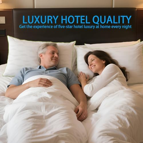 Bed Pillows Queen Size Set of 4,for Sleeping, Adjustable Queen Pillows 4 Pack with Zipper, Cooling Hotel Quality with Premium Soft Down Alternative Fill - Image 7