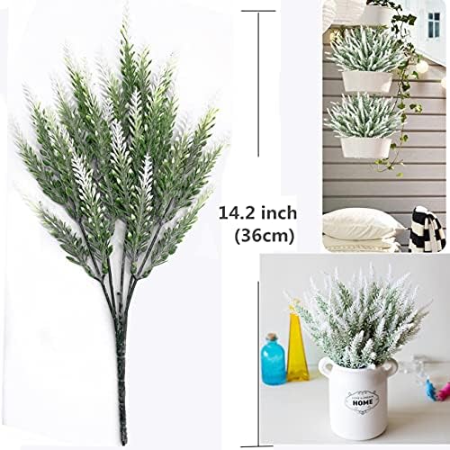 CATTREE Artificial Lavender, Plastic Plants Fake Flowers Bouquet Home Bridal Wedding Office Party Garden Balcony Indoor Outdoor DIY Centerpieces Arrangements Simulation Craft Decoration White 4pcs - Image 4