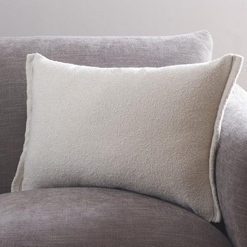 SAFAVIEH Home Collection - Pyper 15" x 23" Lumbar Pillow with Insert, Ivory Poly Boucle & Linen Decorative Accent Cushion (PLS9004B-1523) - Image 2