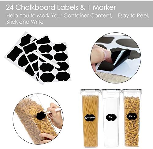 Vtopmart Airtight Food Storage Containers, 4 Pack, 2.8L, Black - Image 5
