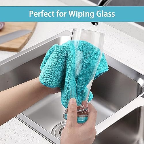 HOMEXCEL 12PK Microfiber Cleaning Cloth, Cleaning Rag for Home, 11.5x11.5in - Image 5