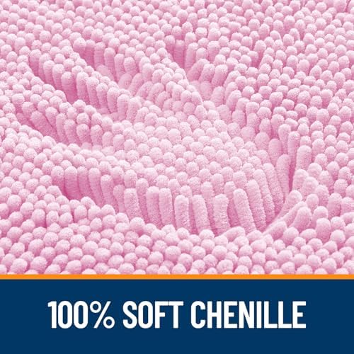 OLANLY Toilet Rugs U-Shaped 24x24, Soft Absorbent Chenille Contour Rugs - Image 3