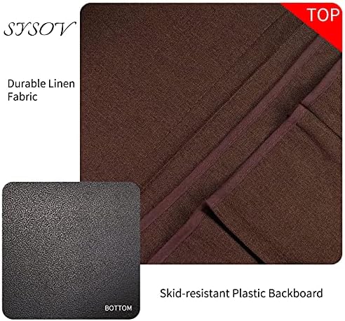 Bedside Caddy Bedside Storage Organizer Magazine Phone Tablet iPad Remote Holder, Organizer Caddy for Home College Dorm Bed, Sofa, Bunk Bed (Brown) - Image 2