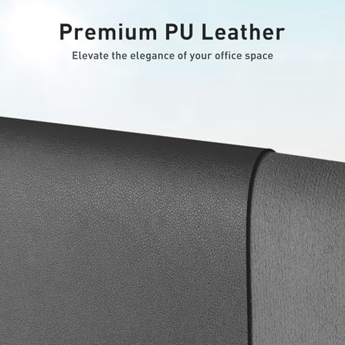 Aothia Leather Desk Pad Protector, Mouse Pad, Office Desk Mat, Non-Slip PU Leather Desk Blotter, Laptop Desk Pad, Waterproof Desk Writing Pad for Office and Home (48"x17", Gray) - Image 2