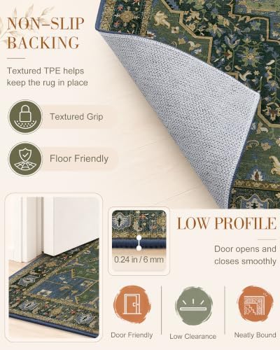 OLANLY 2x3 Washable Small Rug Non Slip Indoor Door Mat for Entryway Bedside - Image 7