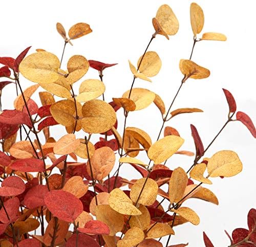 6 Pcs Artificial Eucalyptus Stems Fall Decorations with Fall Eucalyptus Leaves Autumn Decorations for Office and Home Artificial Plants for Floral Arrangement - Image 4