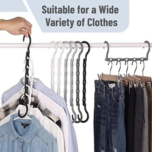 Mr. Pen- Space Saving Hangers for Clothes, 12 pcs, 4, Plastic Multi Clothes Hangers Space Saving, 5 Slots, 360° Rotating Hooks - Image 7