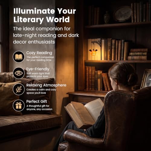 Halloween Lights Mini Lantern for Book Shelf,Pumpkin Hanging Lamp Book Ends - Image 7