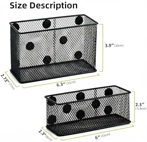 Neudeco Magnetic Locker Shelf Organizer, Black, Pack of 3 - Image 2