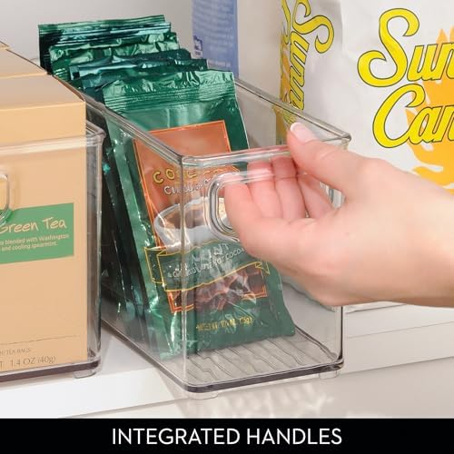 iDesign Stackable Storage Bins, 4 Different Sizes, 4 Pack, Clear - Image 5