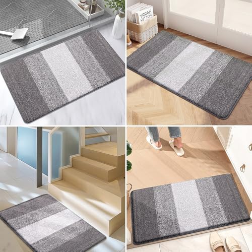 Kitinjoy Indoor Outdoor Door Mat, 48x32 Non-Slip Dirt Trapper Doormats - Image 6