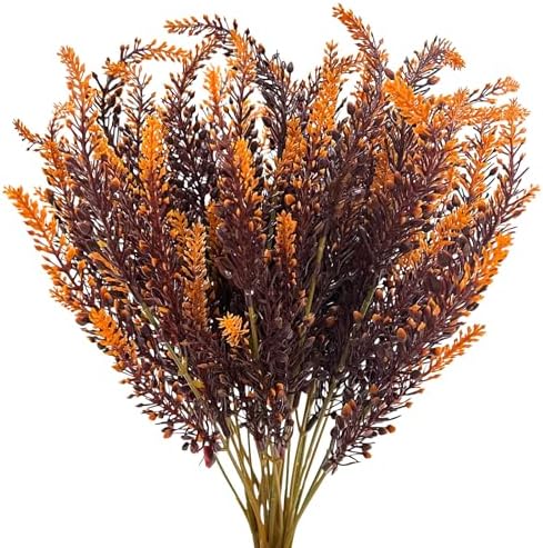 TURNMEON 10 Bundles Artificial Fall Flowers for Outdoors Fall Decorations by TURNMEON