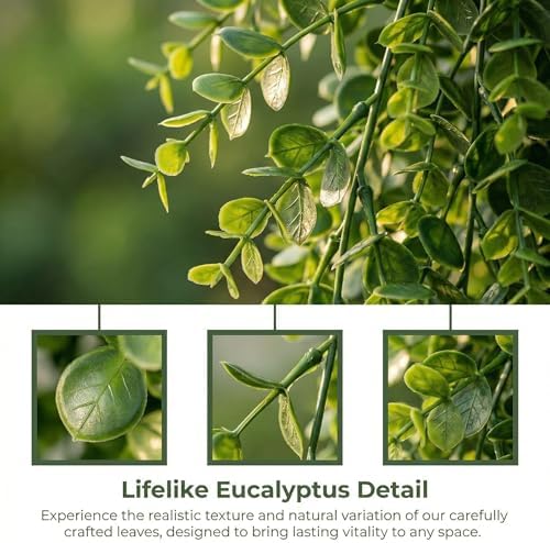 4 Pack Artificial Eucalyptus Hanging Plants 30 Inches - Image 6