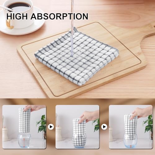 Kitinjoy Cotton 8 Pack Terry Kitchen Towels, Multi-Colored - Image 3