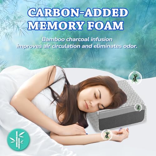 HARBOREST Cooling Cube Pillow - Side Sleeper Pillow for Neck and Shoulder Pain, Memory Foam Pillow Cube Pro with Adjustable Firmness,12"x12"x5", Grey - Image 5