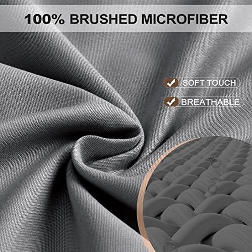 FreshCulture Twin Fitted Sheet - Hotel Quality - Ultra Soft & Breathable - Brushed Microfiber - Deep Pocket - Cooling Fitted Sheet for Twin Size Bed (Dark Grey) - Image 2