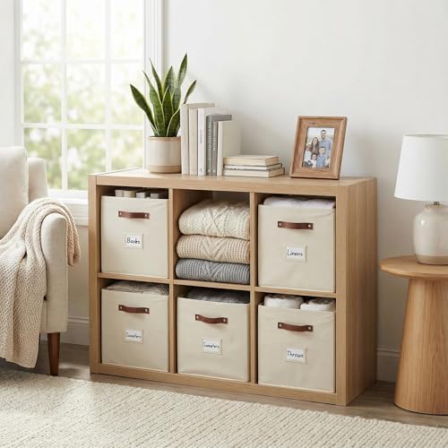 DECOMOMO Storage Bins, Cube Storage Bin with Labels - Image 2