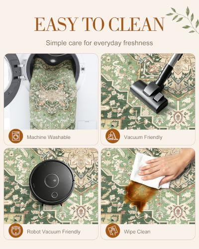 OLANLY 3x5 Washable Accent Rug, Soft Non Slip Carpet for Entryway Bedside - Image 6