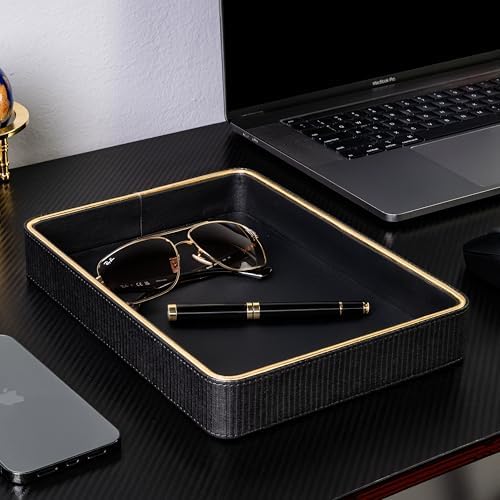 Leather Cologne Organizer Valet Tray for Men| Mens Valet Catch All Tray Key Basket| Leather Organizer Catchall - Image 6