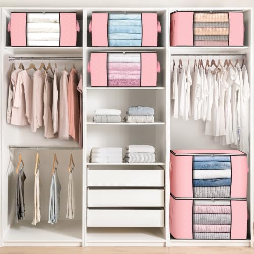 90L Large Storage Bags, 8 Pack Clothes Storage Bins Closet Organizers - Image 5