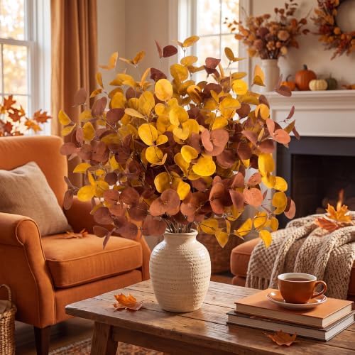ZIFTY 12Pcs Fall Decor Eucalyptus Stems Picks 26.7" for Home Decorations - Image 4