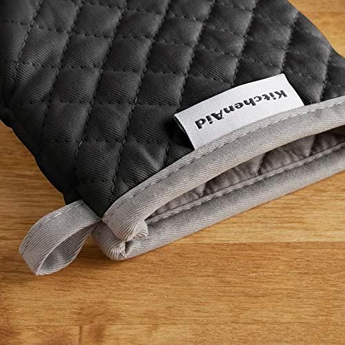 KitchenAid Asteroid Mini Oven Mitt Set, 5.5"x8", Black, 2 Piece - Image 4