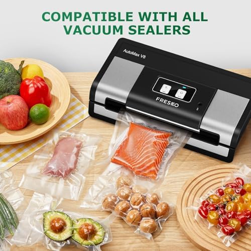 FRESKO Vacuum Sealer Bags Food Rolls 6 Packs - 8" x 20' & 11" x 20' - Image 5