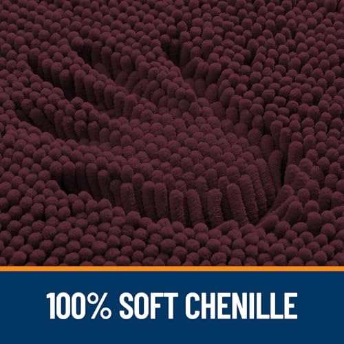 OLANLY Toilet Rugs U-Shaped 20x20, Soft Absorbent Chenille Contour Rugs - Image 3