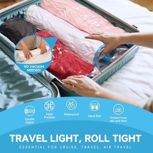Compression Bags for Travel - Travel Essentials - 30 Pack Space Saver Bags - No Vacuum Needed - Compression Packing Bags for Cruise Accessories - Image 3
