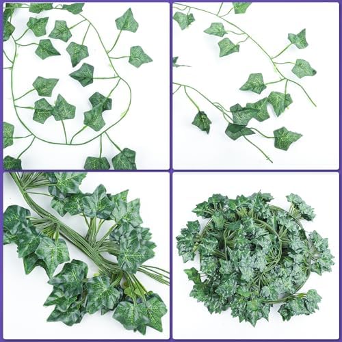 Alotiki 18Pcs 126ft Fake Ivy Vines, Hanging Greenery Fake Vines for Bedroom - Image 3