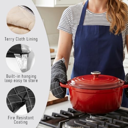 ARCLIBER 15" 482°F Terry Cloth Oven Mitts 100% Cotton Set of 2 - Image 5