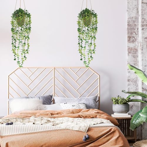 Nisoger Artificial Hanging Plants with Basket for Indoor Outdoor Decor - Image 4