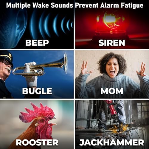 Sharp Big Bang 115dB Alarm Clock for Heavy Sleepers, Dual Alarms - Image 6