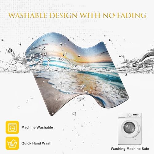 JIKIOU 3 Pack Mouse Pad with Stitched Edge, Portable Size-10.2x8.3in Beach - Image 7
