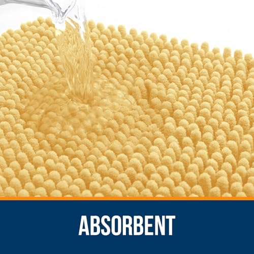 OLANLY Bathroom Runner Rugs 47x24, Extra Soft Absorbent Chenille Bath Rugs - Image 4