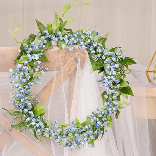 N&T NIETING Babys Breath Artificial Flowers Bulk, 15Pcs, Blue - Image 6